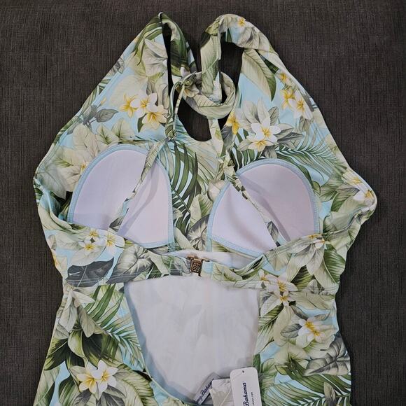 Tommy Bahama Women's Multi Paradise Fronds High Neck One Piece Swimsuit Size 14 - Picture 12 of 16
